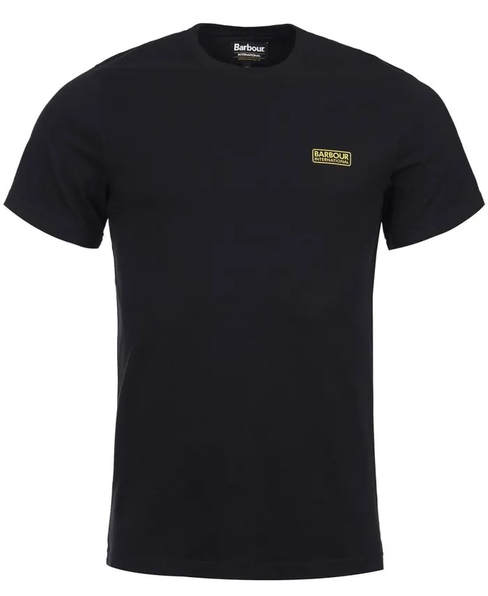 Small Logo TShirt Black Men Barbour TShirts