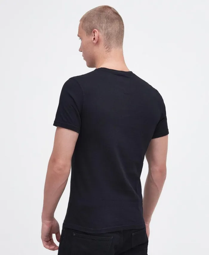 Small Logo TShirt Black Men Barbour TShirts