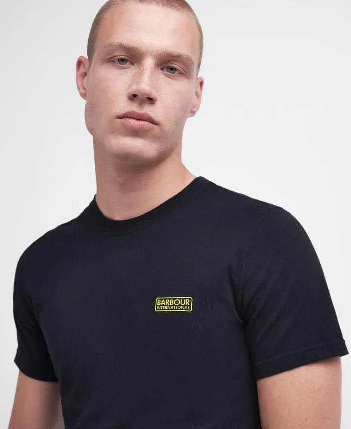 Small Logo TShirt Black Men Barbour TShirts