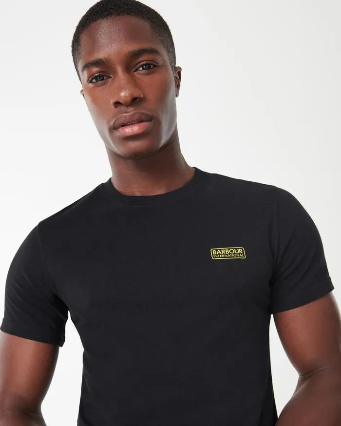 Small Logo TShirt Black Men Barbour TShirts