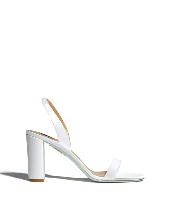 So Nude Block Sandal 85 White Women Aquazzura Bridal So Nude Block Sandal 85 White Women Aquazzura Bridal