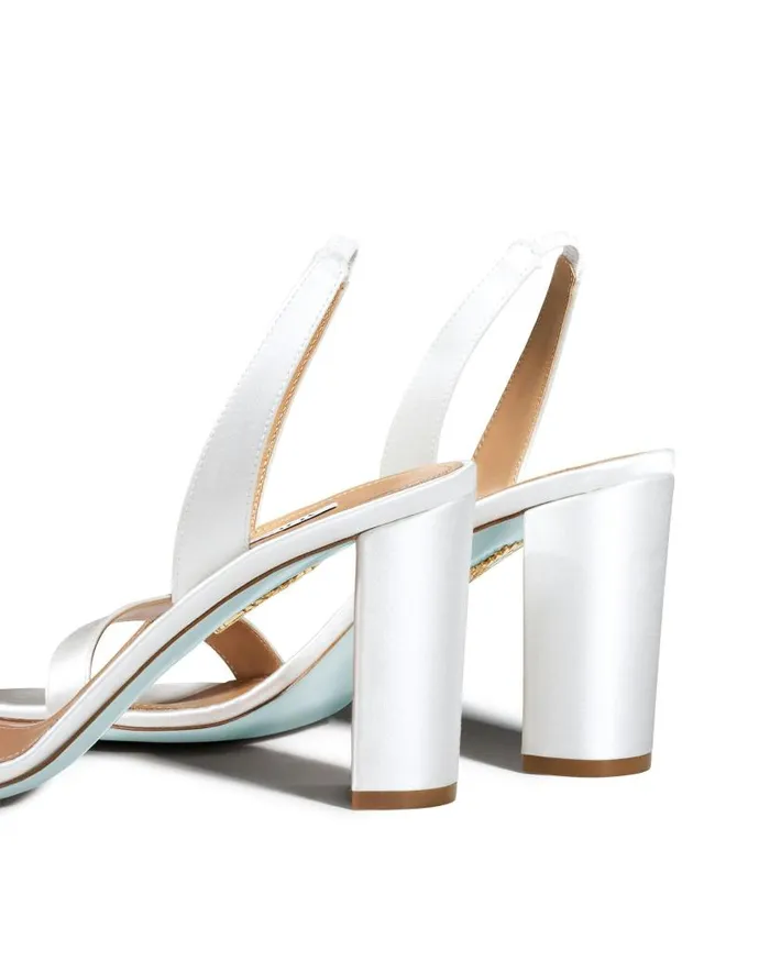 So Nude Block Sandal 85 White Women Aquazzura Bridal So Nude Block Sandal 85 White Women Aquazzura Bridal