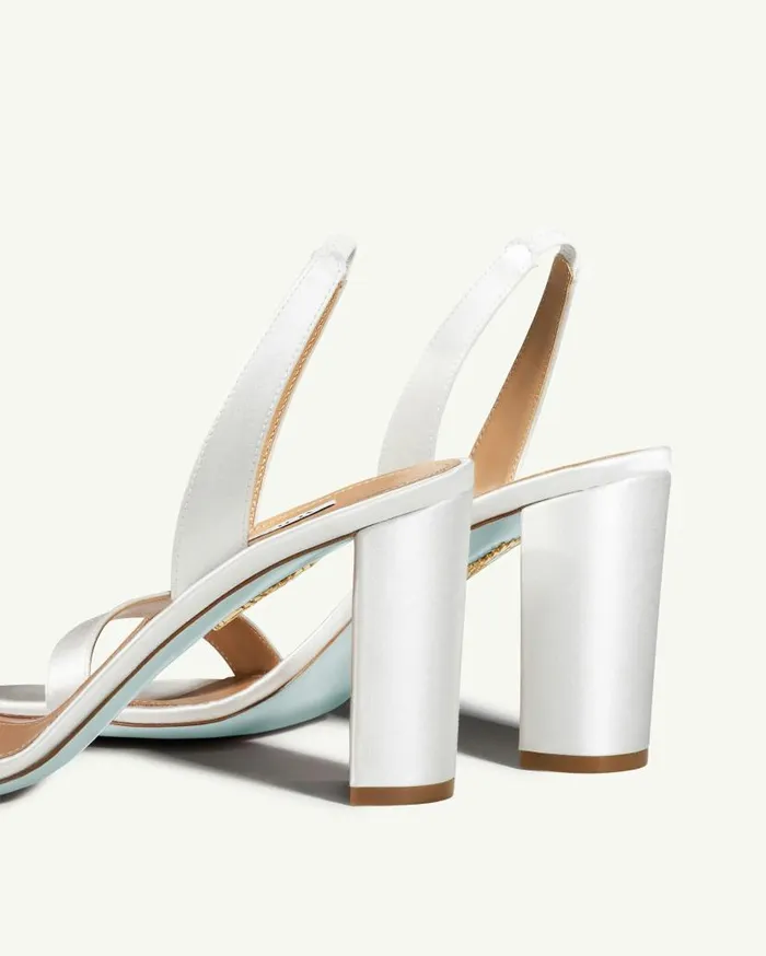 So Nude Block Sandal 85 White Women Aquazzura Bridal So Nude Block Sandal 85 White Women Aquazzura Bridal