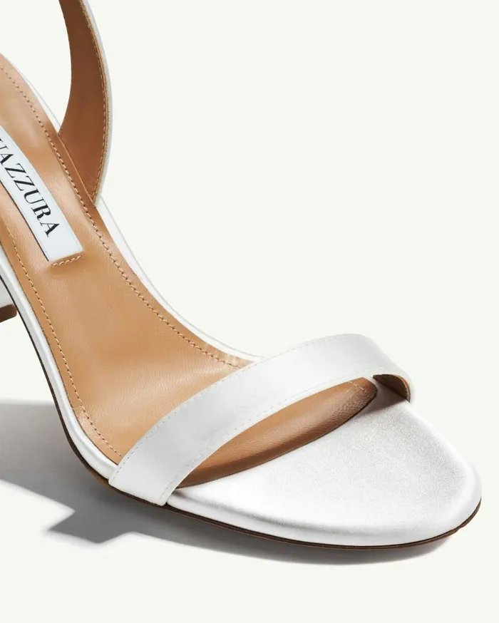 So Nude Block Sandal 85 White Women Aquazzura Bridal So Nude Block Sandal 85 White Women Aquazzura Bridal