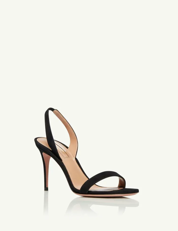So Nude Sandal 85 Black Women Aquazzura Sandals