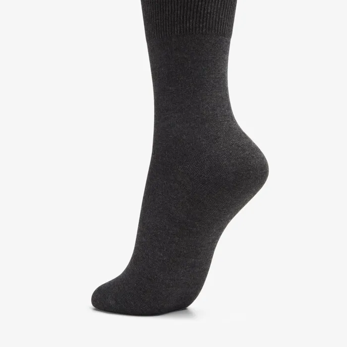 Solid Dress Crew Sock Charcoal Women Clarks Accessories