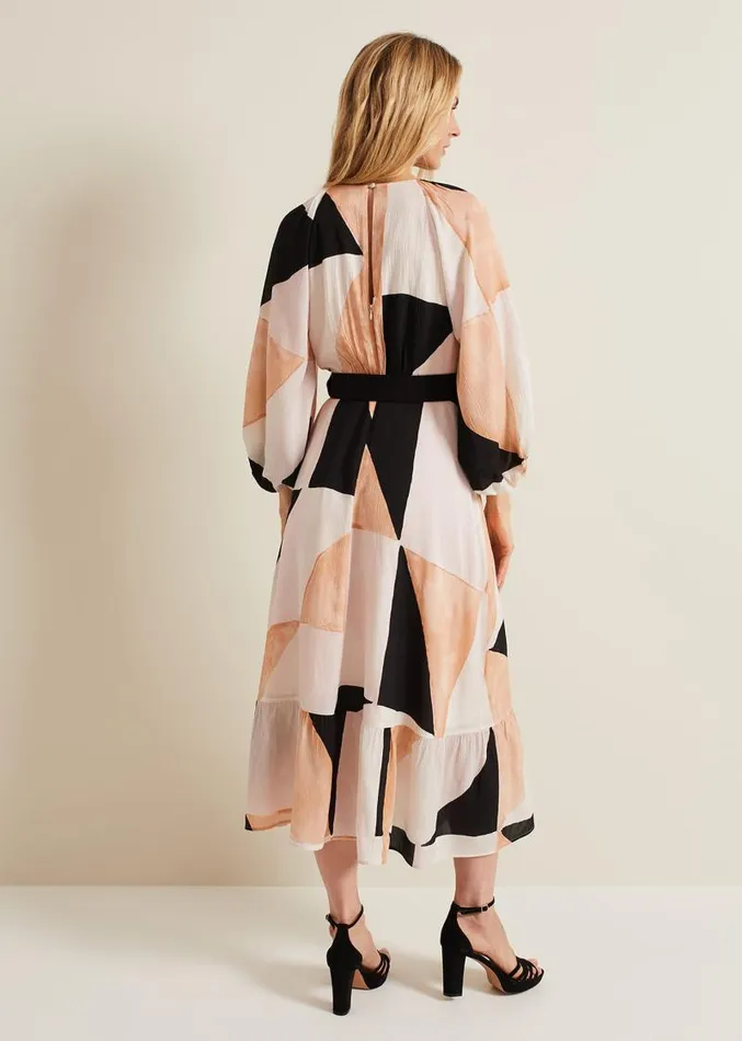 Sophia Colourblock Belted Midi Dress Multicoloured Women Phase Eight Dresses Sophia Colourblock Belted Midi Dress Multicoloured Women Phase Eight Dresses