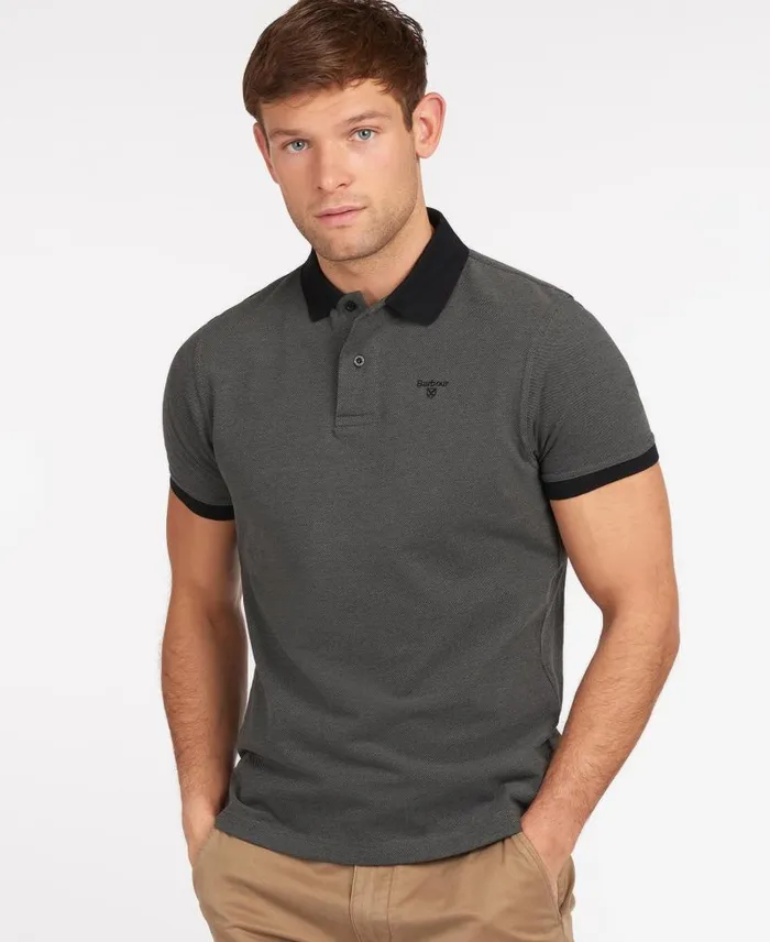 Sports Polo Mix Shirt Dark Olive Men Barbour Polo Shirts