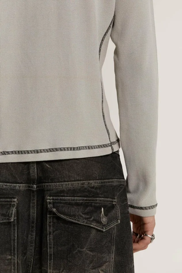 Static Long Sleeve Tee Grey Men Jaded London TShirts Static Long Sleeve Tee Grey Men Jaded London TShirts