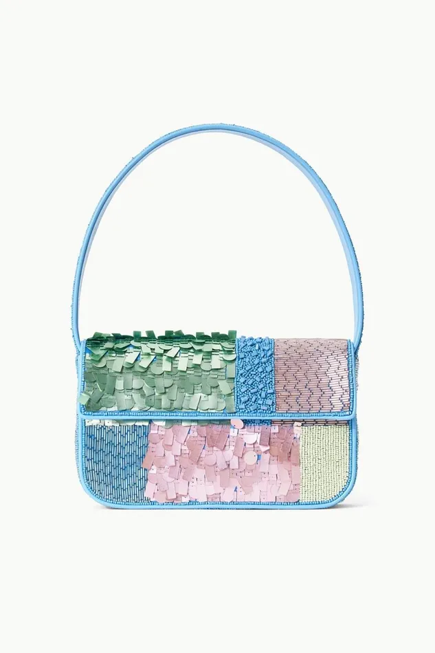 STAUD Beaded Women STAUD TOMMY BAG PATCHWORK SHERBET