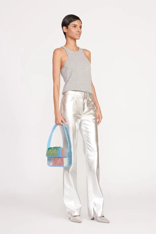 STAUD Beaded Women STAUD TOMMY BAG PATCHWORK SHERBET STAUD Beaded Women STAUD TOMMY BAG PATCHWORK SHERBET