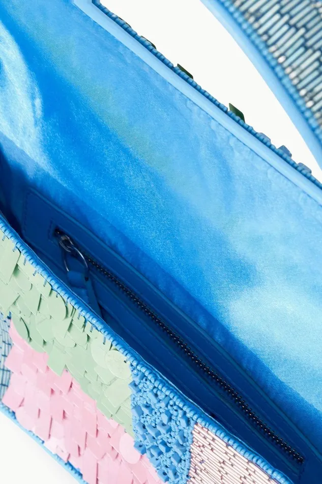 STAUD Beaded Women STAUD TOMMY BAG PATCHWORK SHERBET STAUD Beaded Women STAUD TOMMY BAG PATCHWORK SHERBET