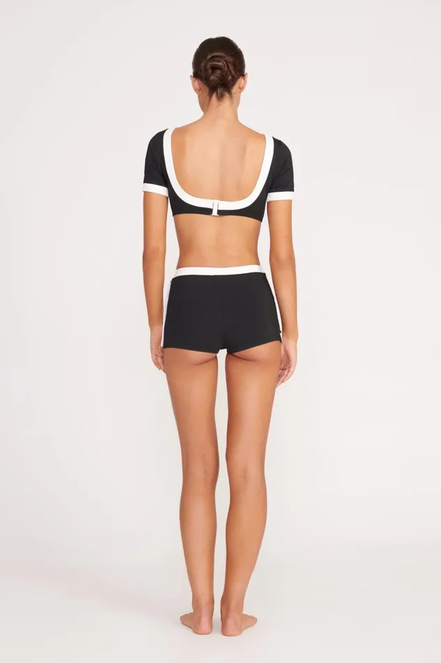 STAUD Bikinis Women STAUD NELL SWIM SKIRT BLACK WHITE STAUD Bikinis Women STAUD NELL SWIM SKIRT BLACK WHITE