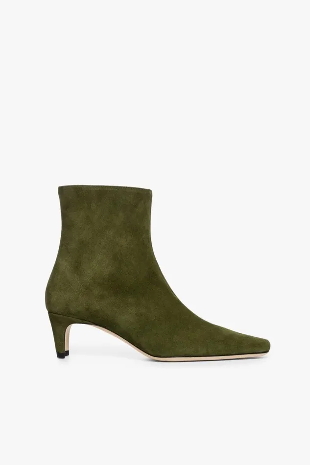 STAUD Boots Women STAUD WALLY ANKLE BOOT OLIVE