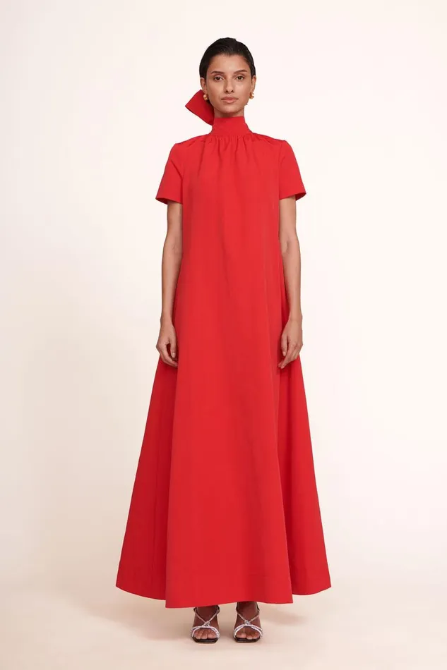 STAUD Bridal Women STAUD ILANA DRESS POINSETTIA