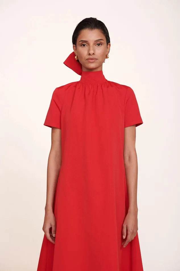 STAUD Bridal Women STAUD ILANA DRESS POINSETTIA STAUD Bridal Women STAUD ILANA DRESS POINSETTIA
