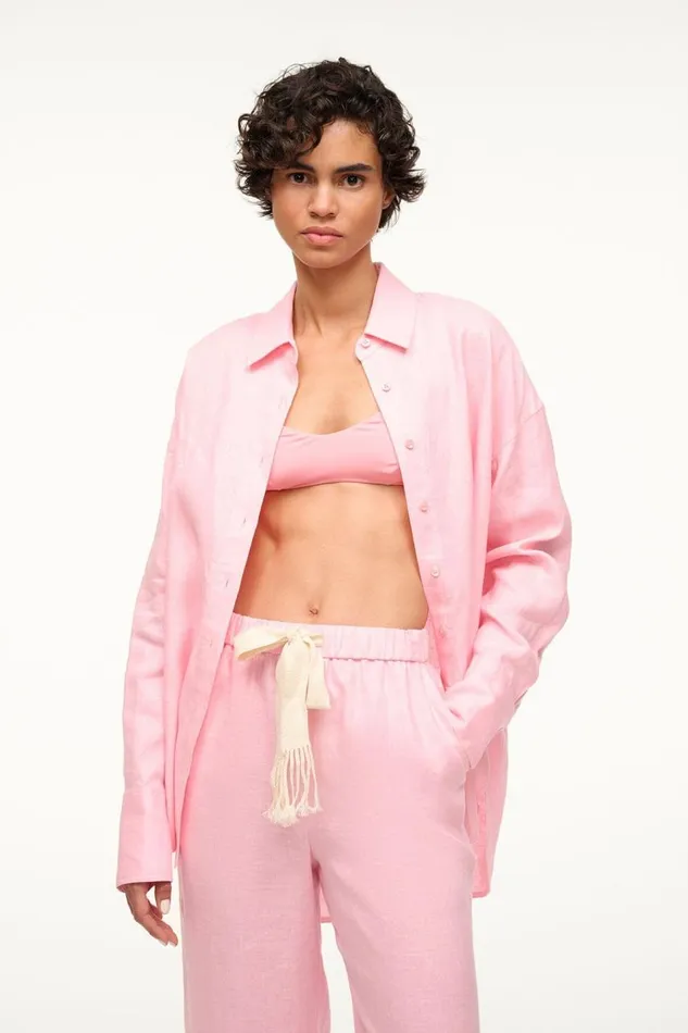 STAUD CoverUps Women STAUD COLTON SHIRT PEARL PINK STAUD CoverUps Women STAUD COLTON SHIRT PEARL PINK