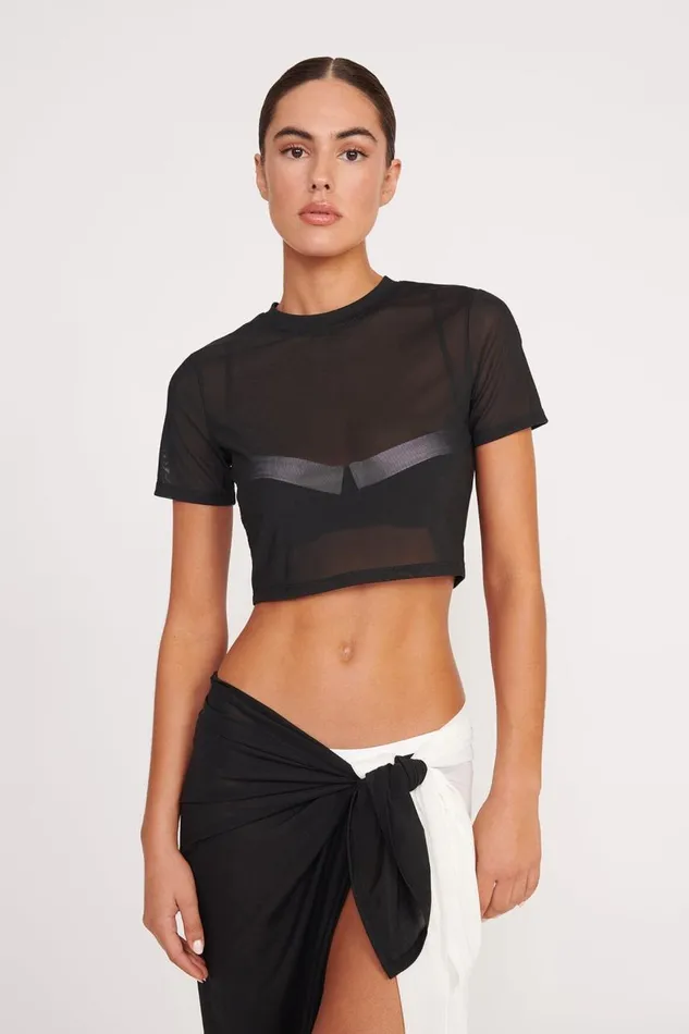 STAUD CoverUps Women STAUD FERNANDA TOP BLACK STAUD CoverUps Women STAUD FERNANDA TOP BLACK