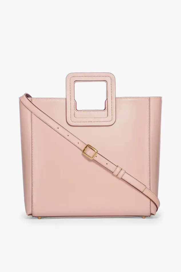STAUD Crossbody Women STAUD SHIRLEY LEATHER BAG BLUSH