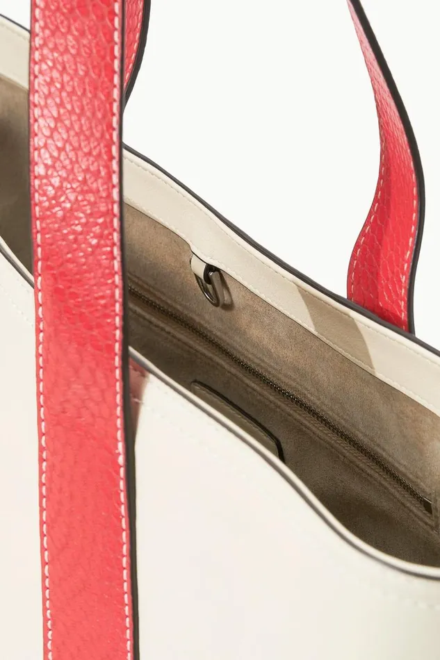 STAUD Custom Handbags Women STAUD CUSTOM MONOGRAM ALLORA TOTE CREAM RED ROSE STAUD Custom Handbags Women STAUD CUSTOM MONOGRAM ALLORA TOTE CREAM RED ROSE