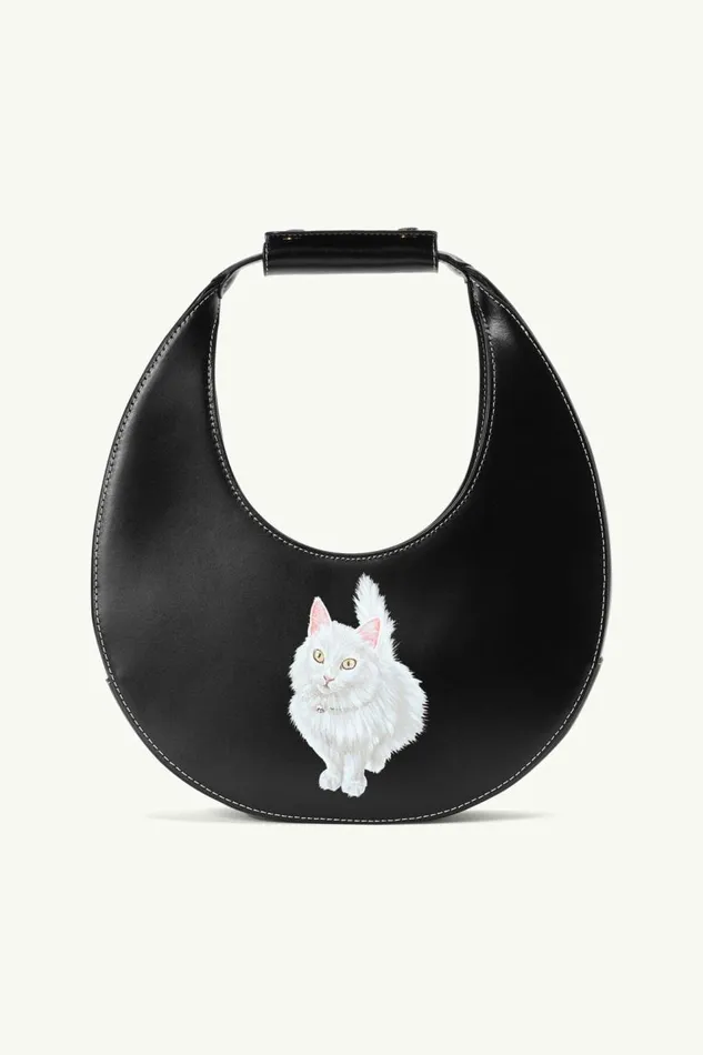 STAUD Custom Handbags Women STAUD CUSTOM MOON BAG BLACK