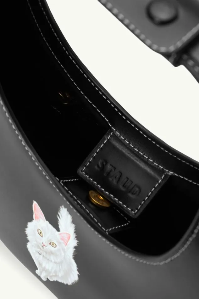 STAUD Custom Handbags Women STAUD CUSTOM MOON BAG BLACK STAUD Custom Handbags Women STAUD CUSTOM MOON BAG BLACK