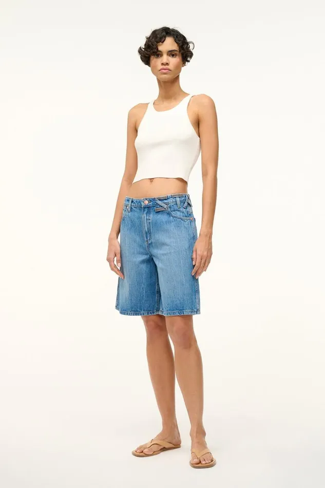 STAUD Denim Women STAUD WRANGLER THE BERMUDA SHORT