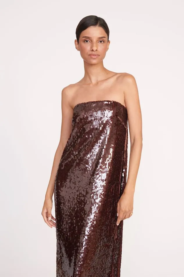 STAUD Dresses Women STAUD CASEY DRESS BRONZE STAUD Dresses Women STAUD CASEY DRESS BRONZE