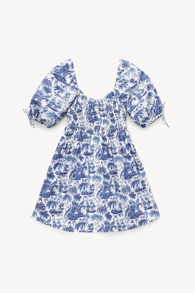 STAUD Dresses Women STAUD MINI FAYE DRESS BLUE TOILE STAUD Dresses Women STAUD MINI FAYE DRESS BLUE TOILE