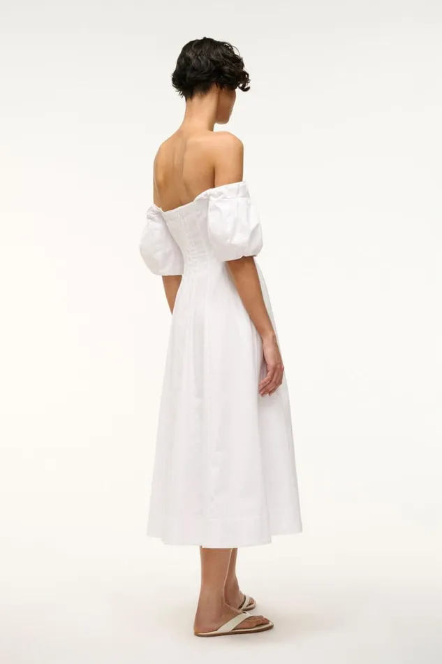 STAUD Dresses Women STAUD PALERMO DRESS WHITE STAUD Dresses Women STAUD PALERMO DRESS WHITE