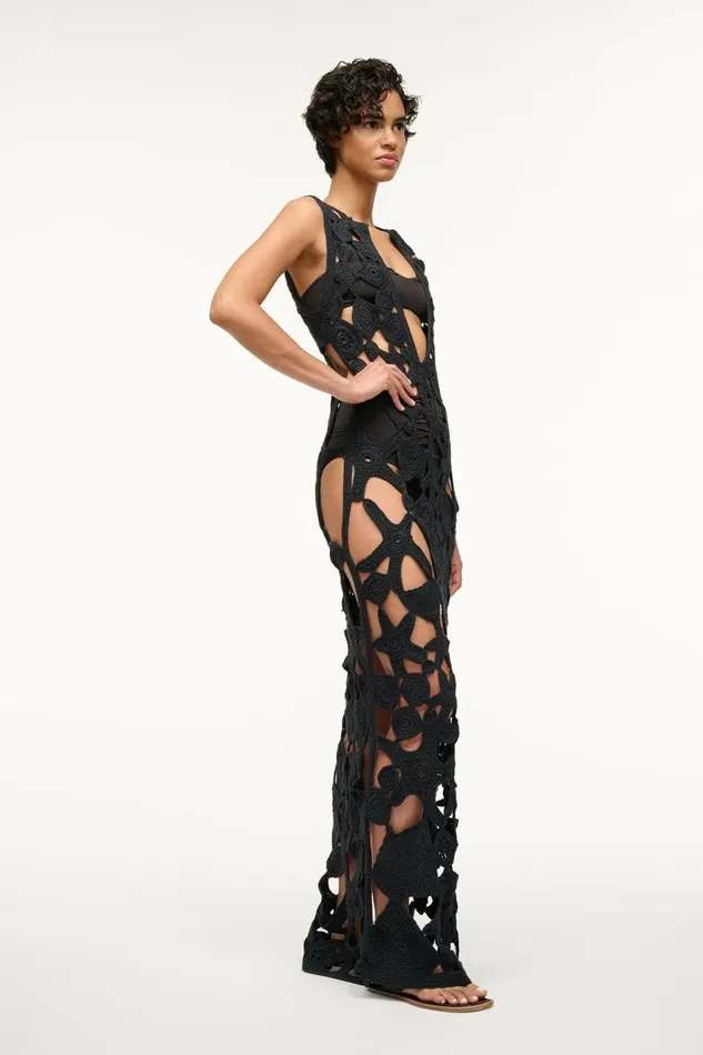 STAUD Dresses Women STAUD PELLEGRINO DRESS BLACK STAUD Dresses Women STAUD PELLEGRINO DRESS BLACK