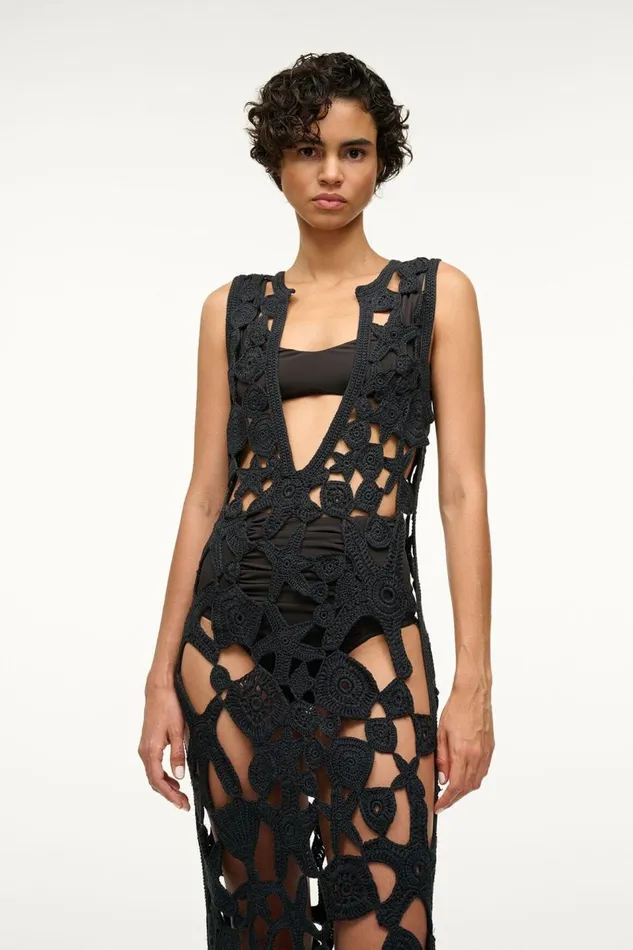 STAUD Dresses Women STAUD PELLEGRINO DRESS BLACK STAUD Dresses Women STAUD PELLEGRINO DRESS BLACK