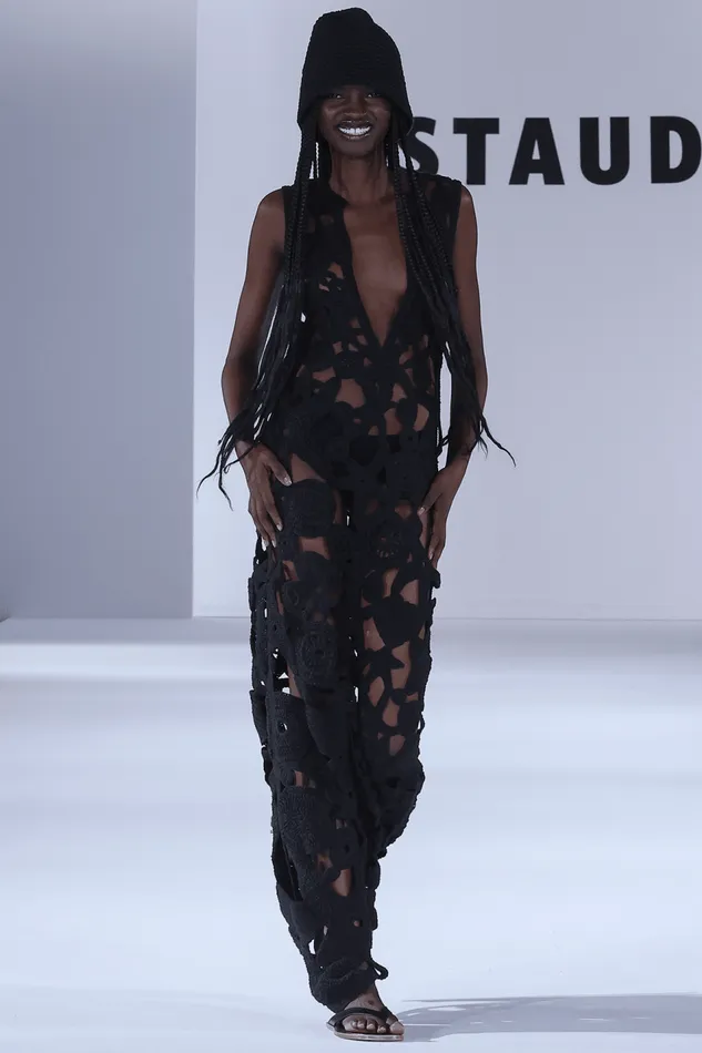 STAUD Dresses Women STAUD PELLEGRINO DRESS BLACK STAUD Dresses Women STAUD PELLEGRINO DRESS BLACK
