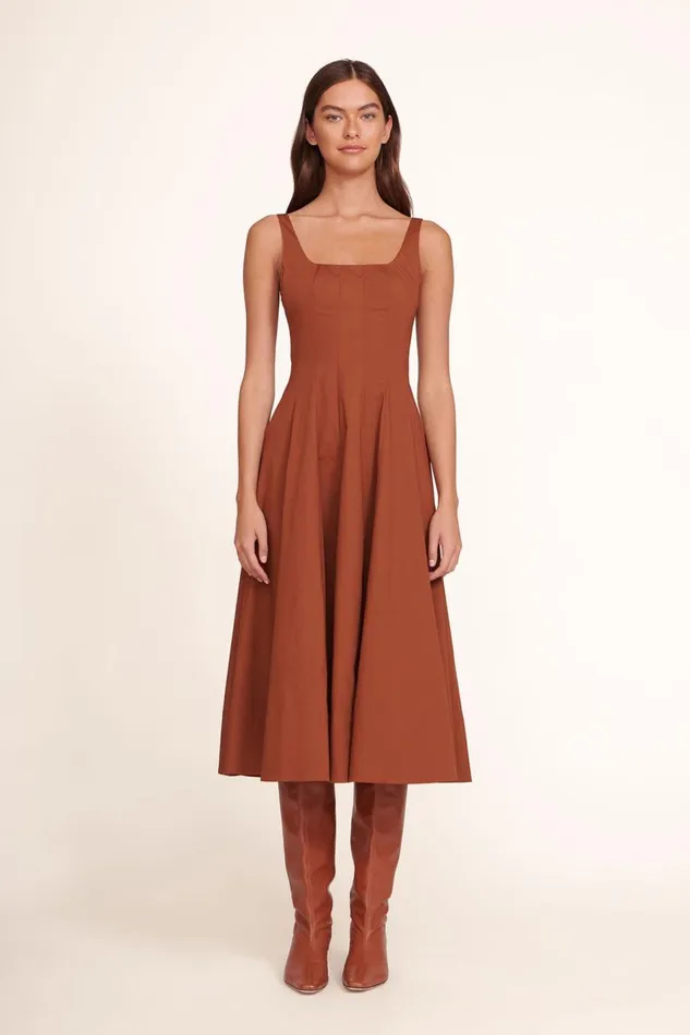 STAUD Dresses Women STAUD WELLS DRESS TAN