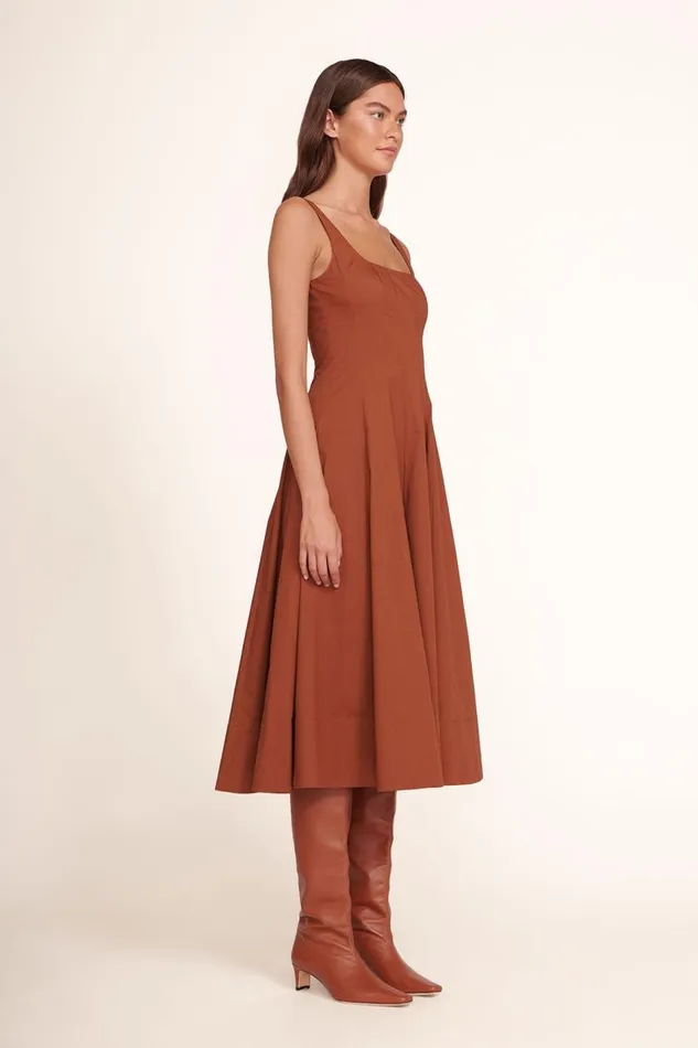 STAUD Dresses Women STAUD WELLS DRESS TAN STAUD Dresses Women STAUD WELLS DRESS TAN