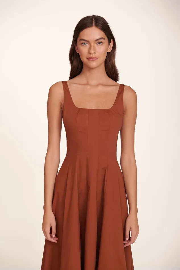 STAUD Dresses Women STAUD WELLS DRESS TAN STAUD Dresses Women STAUD WELLS DRESS TAN