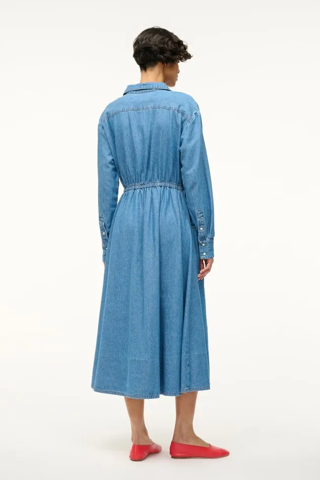 STAUD Dresses Women STAUD WRANGLER THE MIDI SHIRT DRESS STAUD Dresses Women STAUD WRANGLER THE MIDI SHIRT DRESS
