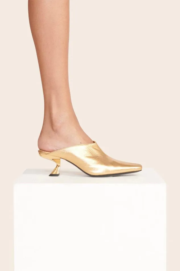 STAUD Heels Women STAUD JAX MULE GOLD STAUD Heels Women STAUD JAX MULE GOLD
