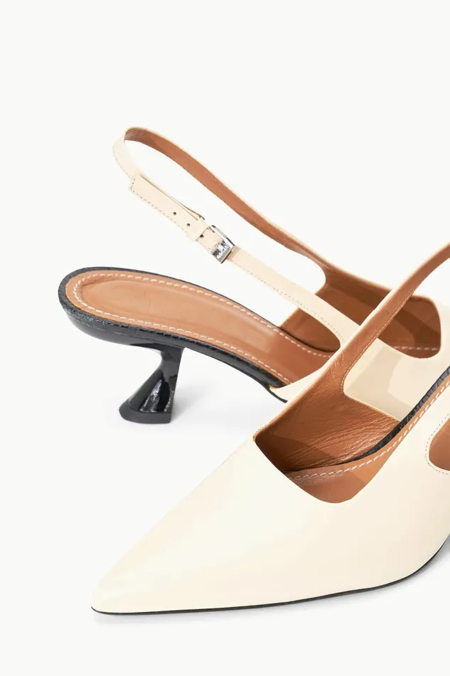 STAUD Heels Women STAUD NEVE SLINGBACK KITTEN HEEL CREAM BLACK STAUD Heels Women STAUD NEVE SLINGBACK KITTEN HEEL CREAM BLACK