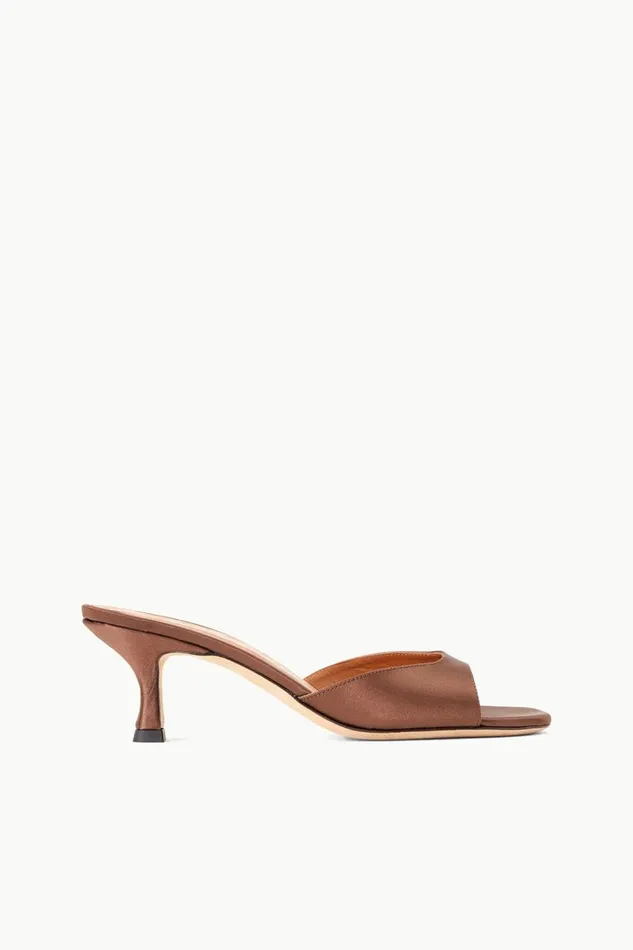 STAUD Mules and Flats Women STAUD BRIGITTE MULE CLOVE SATIN