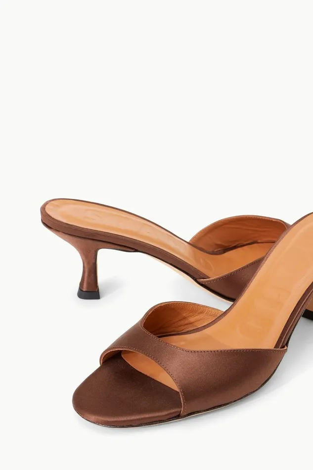 STAUD Mules and Flats Women STAUD BRIGITTE MULE CLOVE SATIN STAUD Mules and Flats Women STAUD BRIGITTE MULE CLOVE SATIN