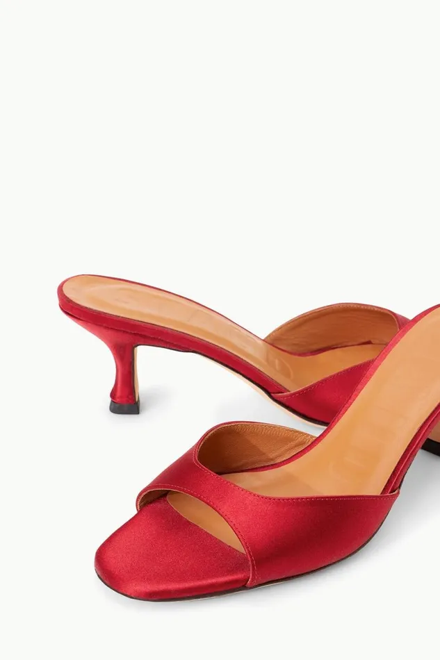 STAUD Mules and Flats Women STAUD BRIGITTE MULE RUBY SATIN STAUD Mules and Flats Women STAUD BRIGITTE MULE RUBY SATIN