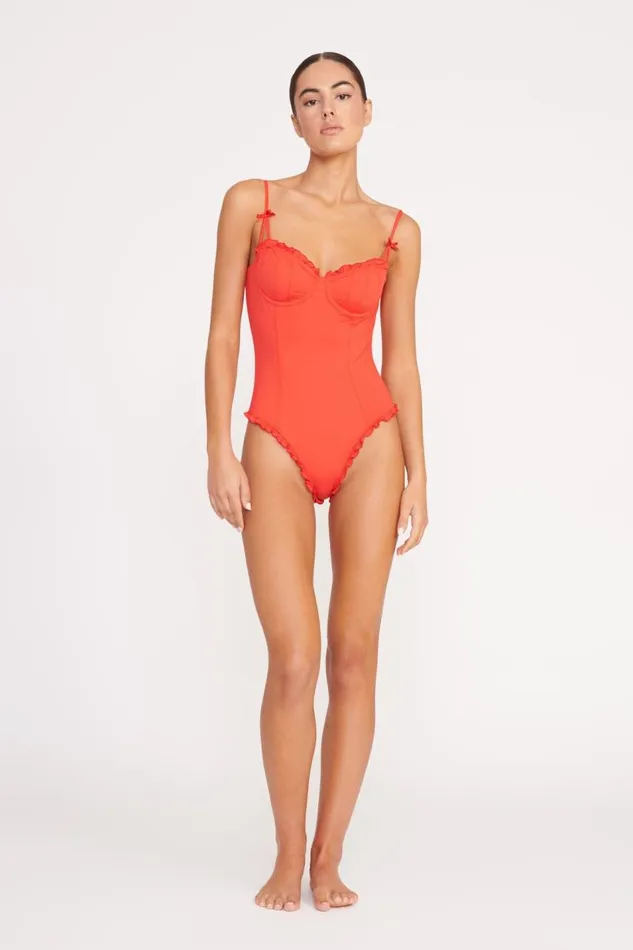 STAUD One Pieces Women STAUD GOSSAMER ONE PIECE RED ROSE