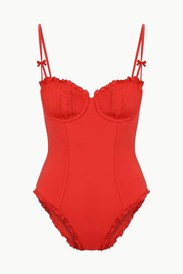 STAUD One Pieces Women STAUD GOSSAMER ONE PIECE RED ROSE STAUD One Pieces Women STAUD GOSSAMER ONE PIECE RED ROSE