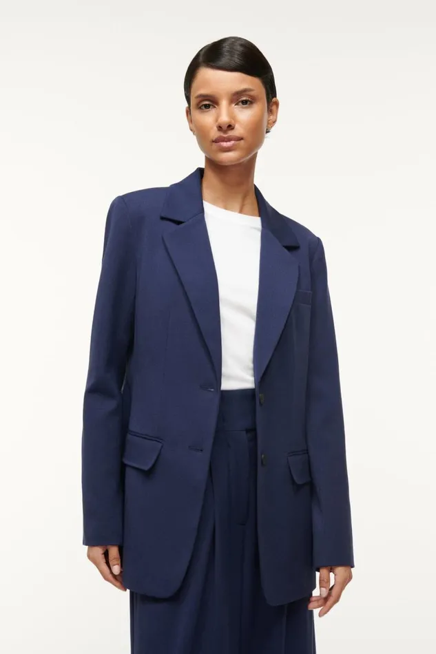 STAUD Outerwear and Jackets Women STAUD CITY BLAZER NAVY STAUD Outerwear and Jackets Women STAUD CITY BLAZER NAVY