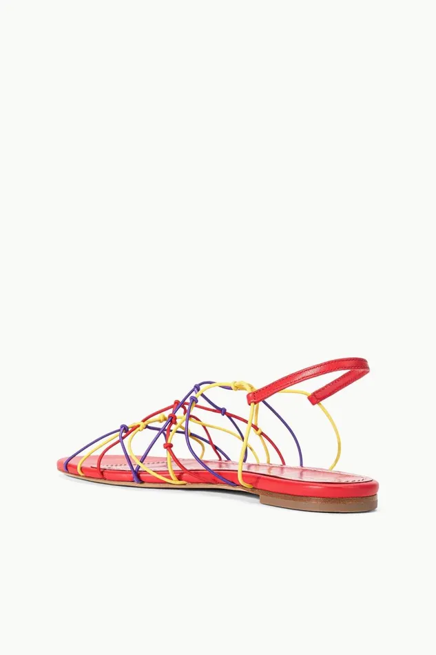 STAUD Sandals Women STAUD GIO KNOT SANDAL RED ROSE MULTI STAUD Sandals Women STAUD GIO KNOT SANDAL RED ROSE MULTI