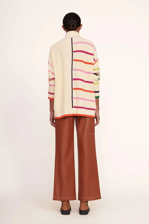STAUD Sweaters Women STAUD HAMPTON SWEATER CREME RAINBOW MULTI STAUD Sweaters Women STAUD HAMPTON SWEATER CREME RAINBOW MULTI