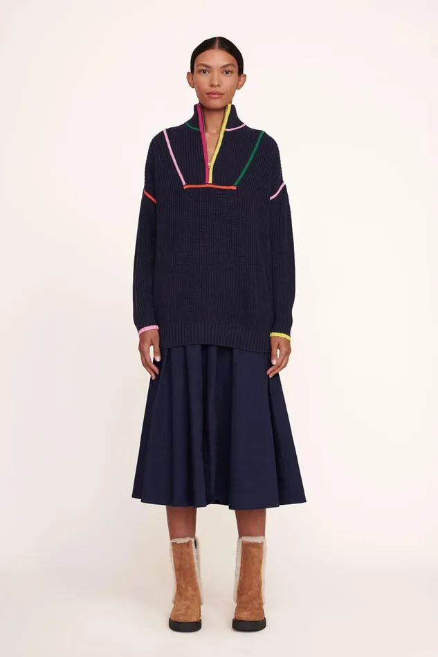 STAUD Sweaters Women STAUD HAMPTON SWEATER NAVY MULTI STAUD Sweaters Women STAUD HAMPTON SWEATER NAVY MULTI