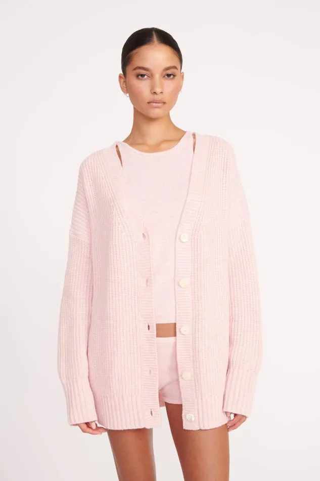 STAUD Sweaters Women STAUD MATILDA CARDIGAN CHERRY BLOSSOM