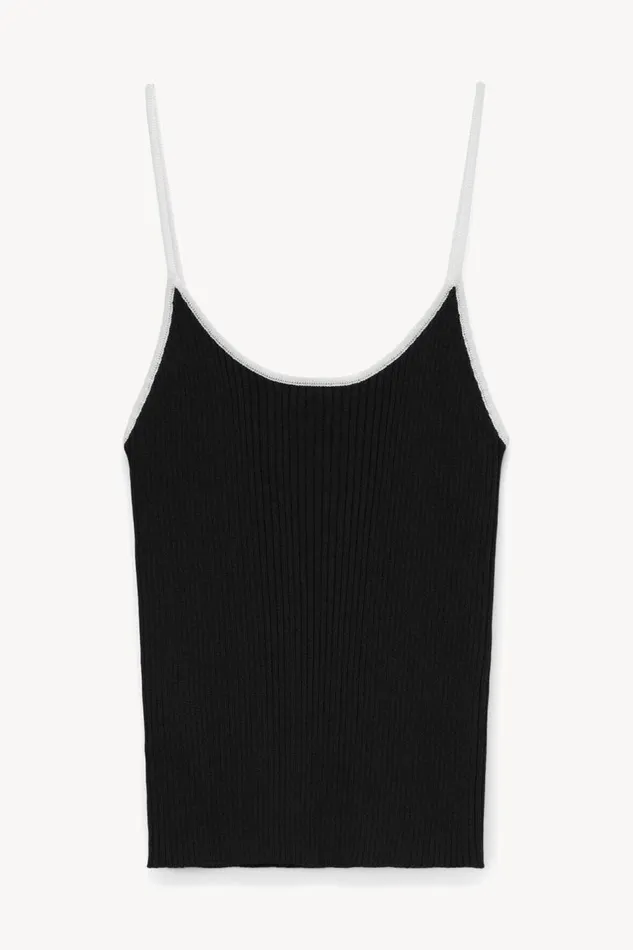 STAUD Tops Women SOLEIL TOP BLACK WHITE STAUD Tops Women SOLEIL TOP BLACK WHITE